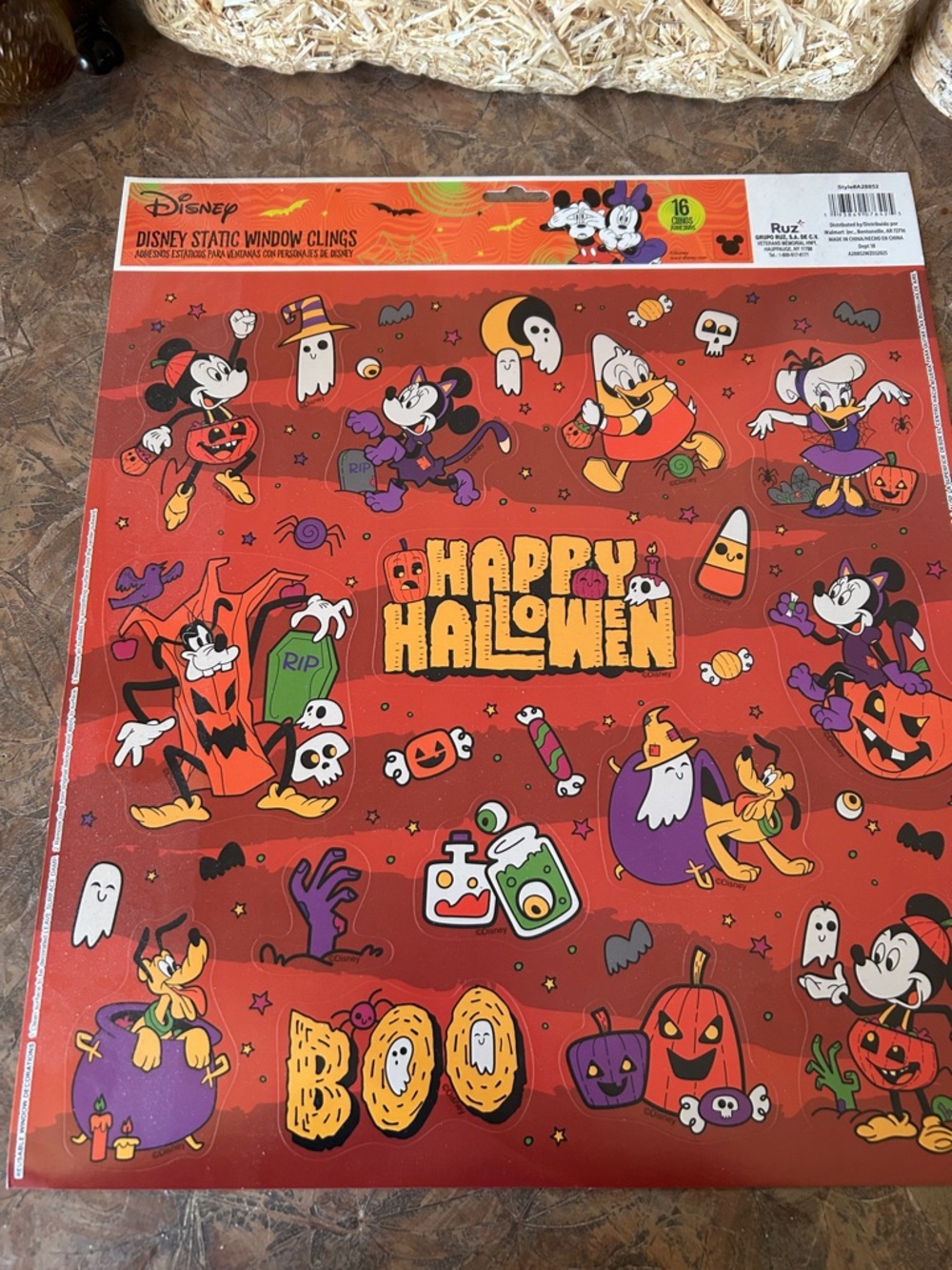 Disney Friends Happy Halloween Static Window Clings